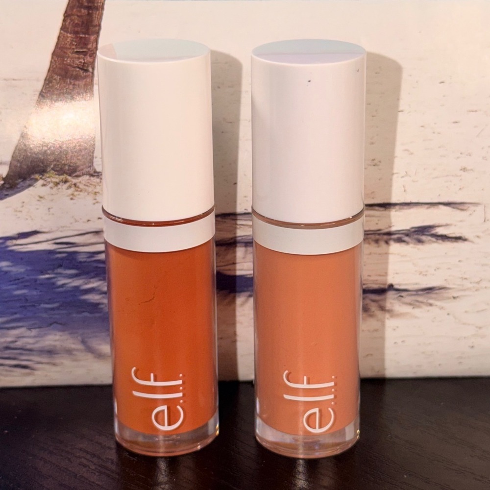 ELF Camo Liquid Blush Lot of 2 Peach Perfect & Copper Etiquette Dewy Face Makeup